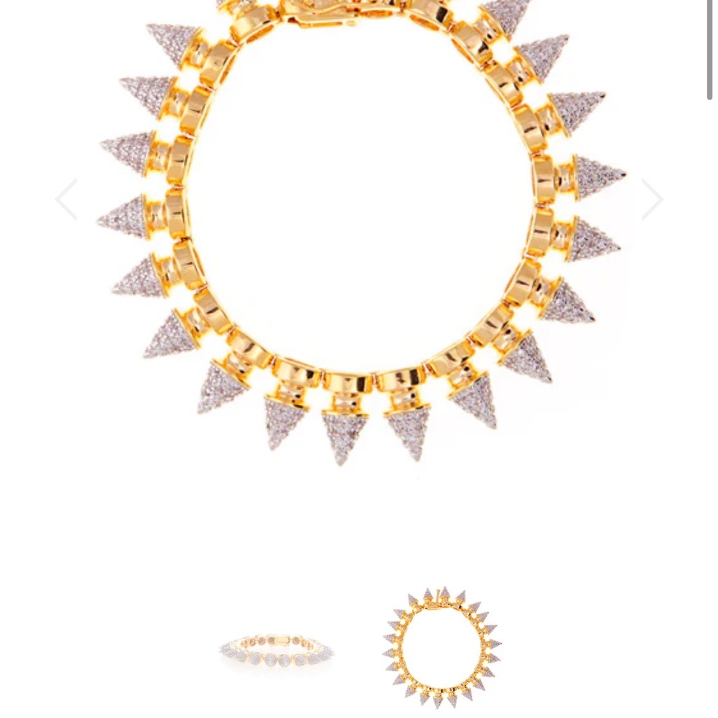 Brand New Noir Nyc Gold And Silver Spike Bracelet!!